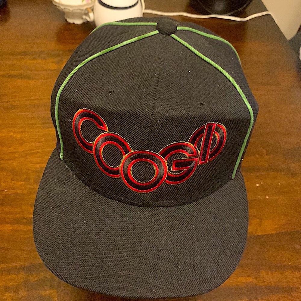 men’s black red and green coogi hat